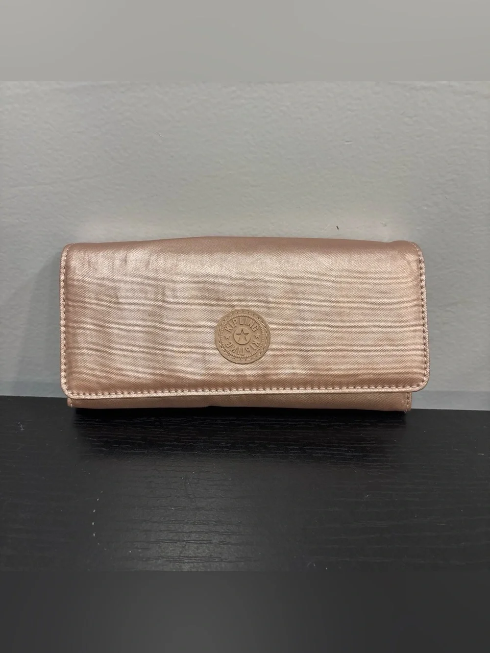 Kipling Metallic Rose Gold Wallet unused card holder women’s